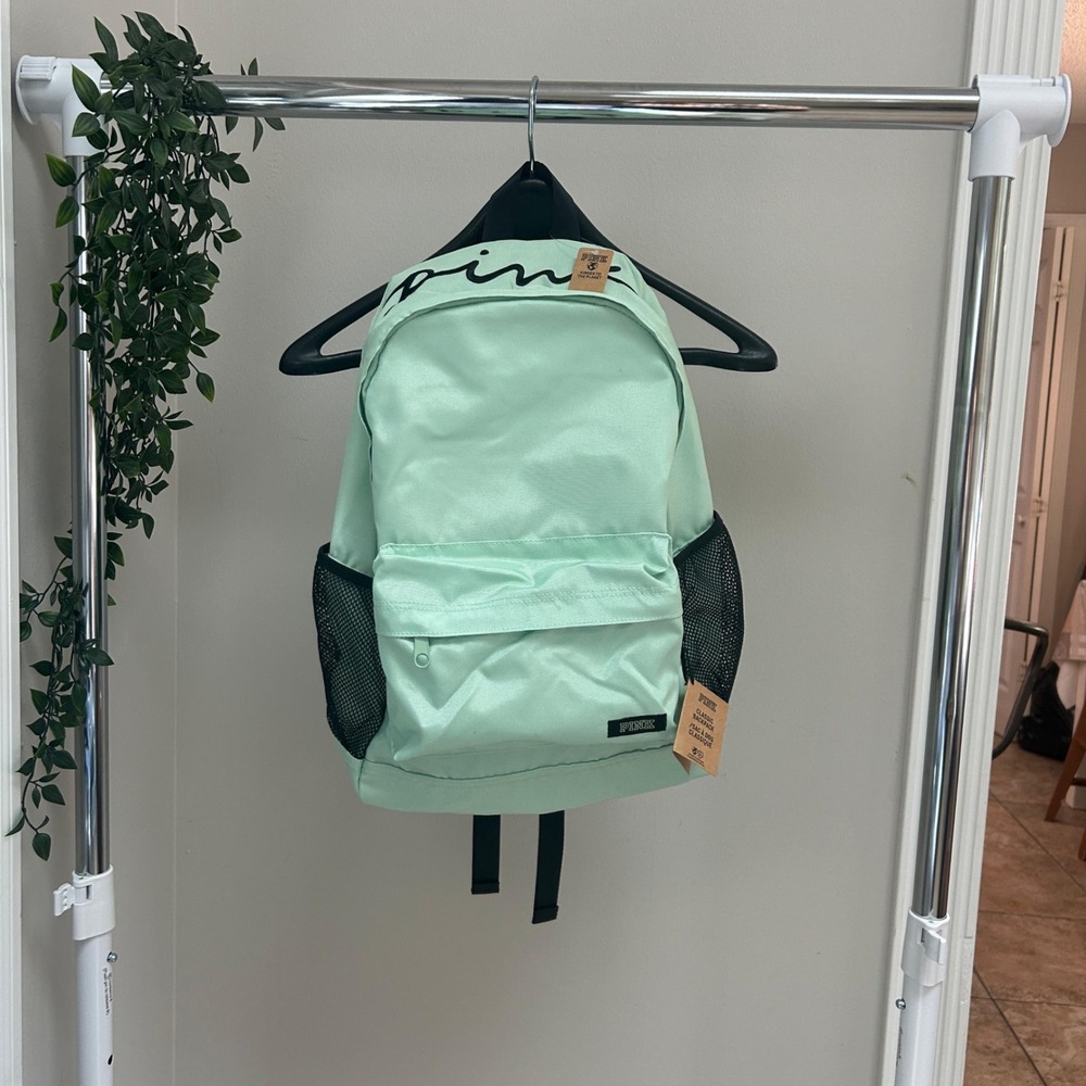 New with Tags Victorias Secret PINK Classic Backpack Mint Green 11203332